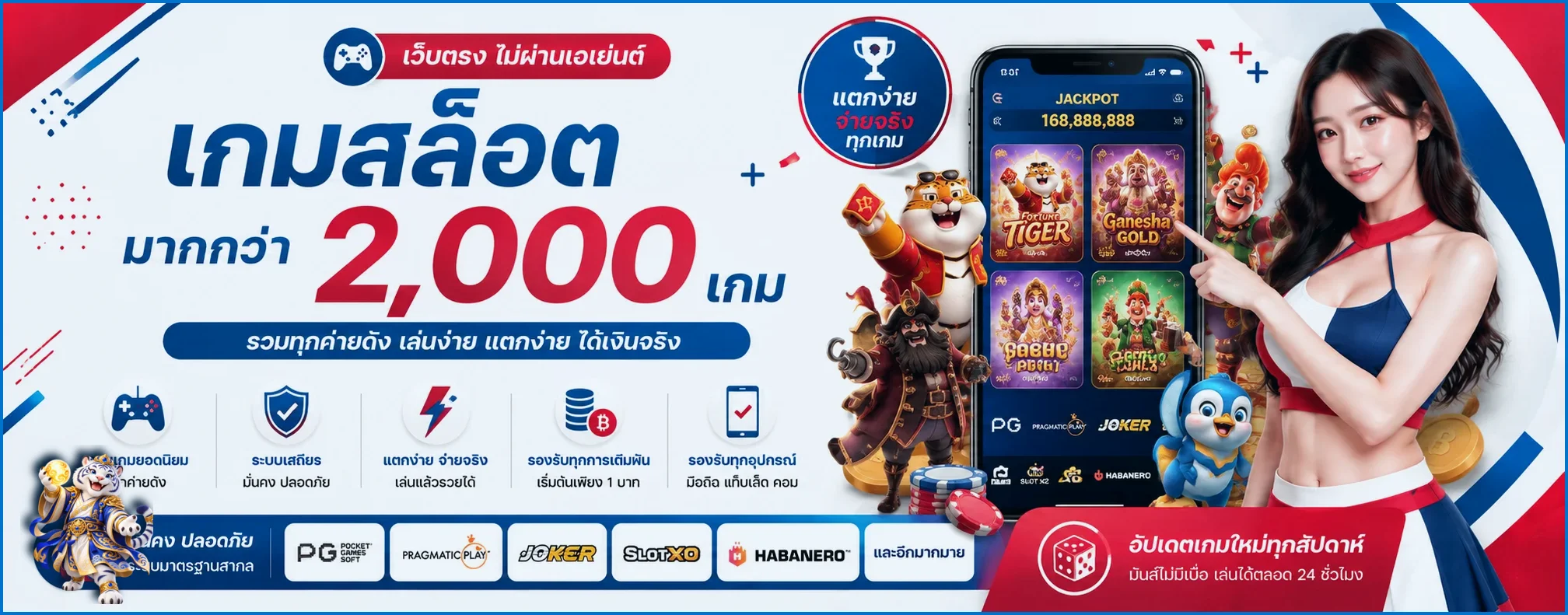 ภาพรวมเกมสล็อต LOTTO77 มากกว่า 2,000 เกม